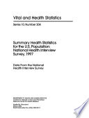 Summary Health Statistics for the U.S. Population, National Health Interview Survey …